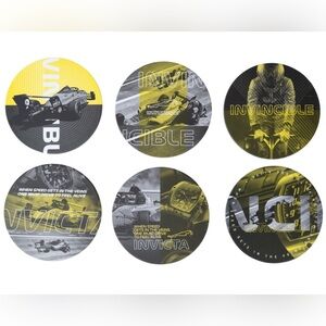 Invicta Drink Double Sided Cardboard Racing Coaster Set 6pc (IG0321)